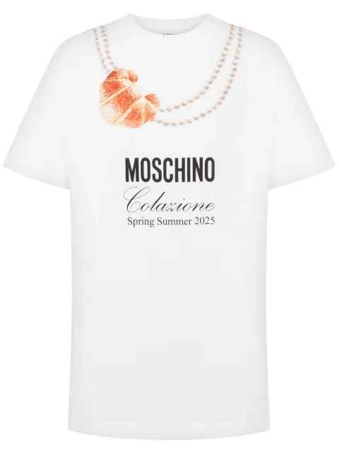 Moschino logo-print T-shirt White A07030541