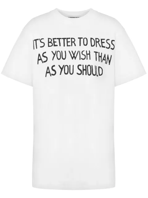Moschino slogan-print T-shirt White A07110541