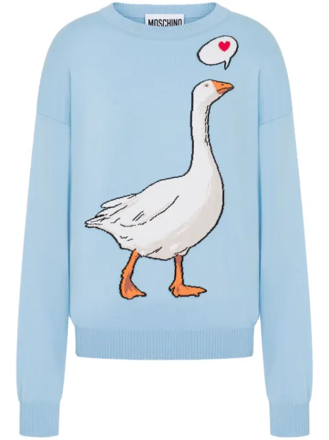 Moschino cotton pullover Goose Blue A09060502