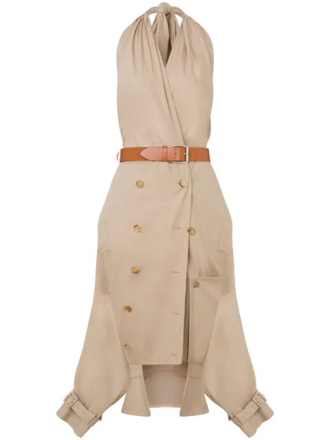 Moschino asymmetric midi dress Neutrals A04010514