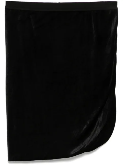 Rick Owens Lilies velvet draped skirt Black LI02D5302VSTBLK