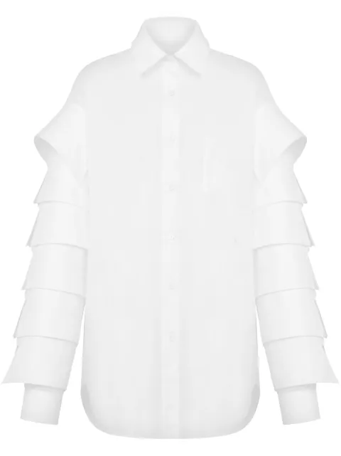 Moschino flared shirt White A02100534