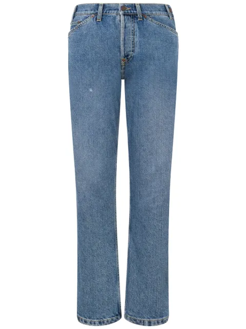 Moschino logo-patch jeans Blue J03190522