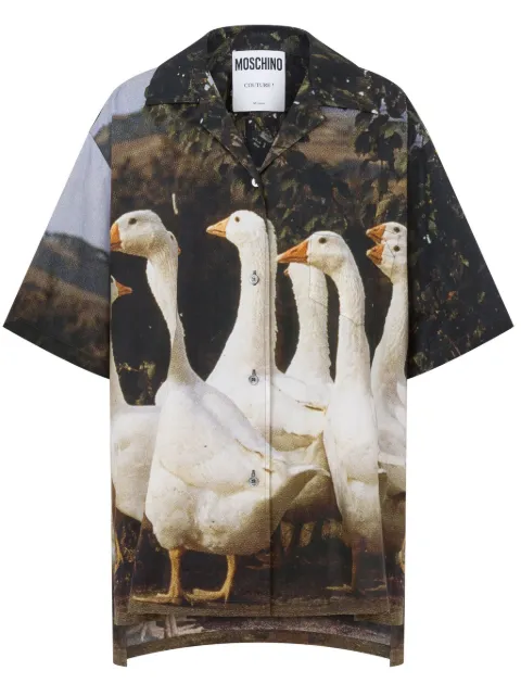 Moschino graphic-print shirt Brown A02170554