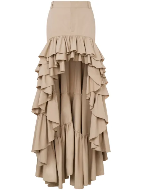 Moschino ruffled maxi skirt Neutrals A01180514