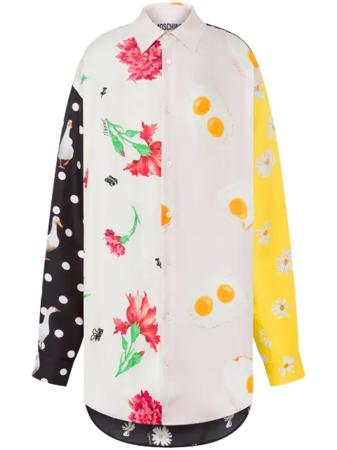 Moschino mix-print shirt White A02360567