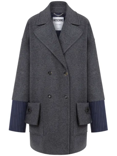 Moschino double-breasted coat Grey J06130511