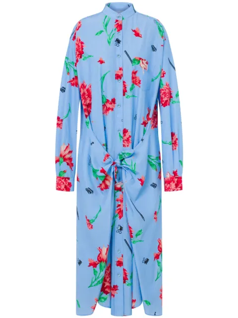 Moschino floral-print midi dress Blue A04340563