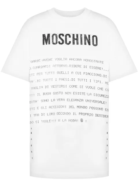 Moschino text-print cotton T-shirt White J07010541