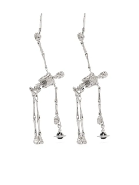 Vivienne Westwood skeleton-pendant earrings Silver 6203008Q02P107