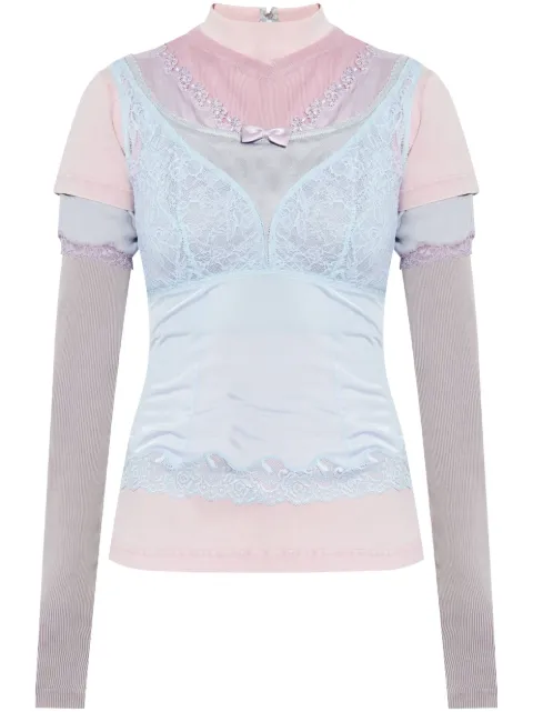 Balenciaga layered top Blue 808858TRV33