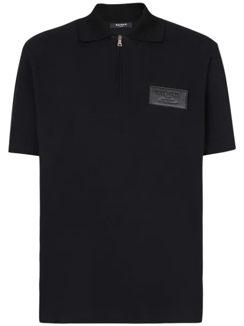 Balmain cotton polo shirt Black EH1GC027BC92