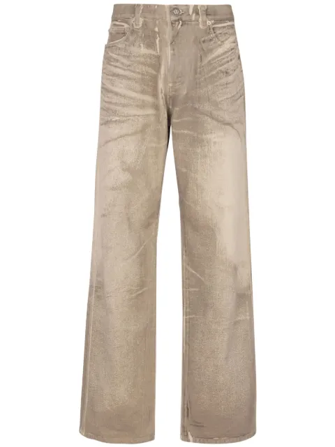 Balmain garment-dyed jeans Neutrals EH1ML155DF57