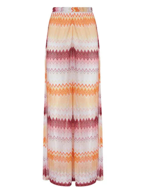 Missoni Zigzag-pattern trousers Pink MC23SI00BR00ZY