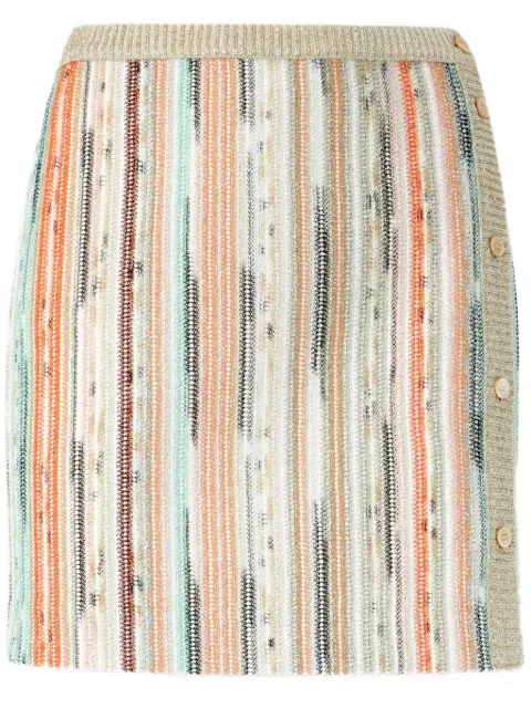 Missoni striped mini skirt Neutrals DS25SH0IBR002H