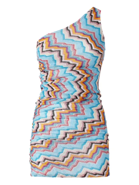 Missoni zigzag-pattern mini dress Blue MS25SQ2MBC005J