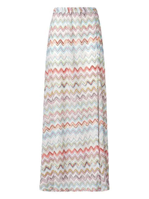 Missoni zigzag-woven maxi skirt White MS25SH04BR0101