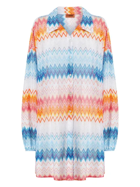 Missoni zigzag beach dress Blue MC24SK00BR00ZY