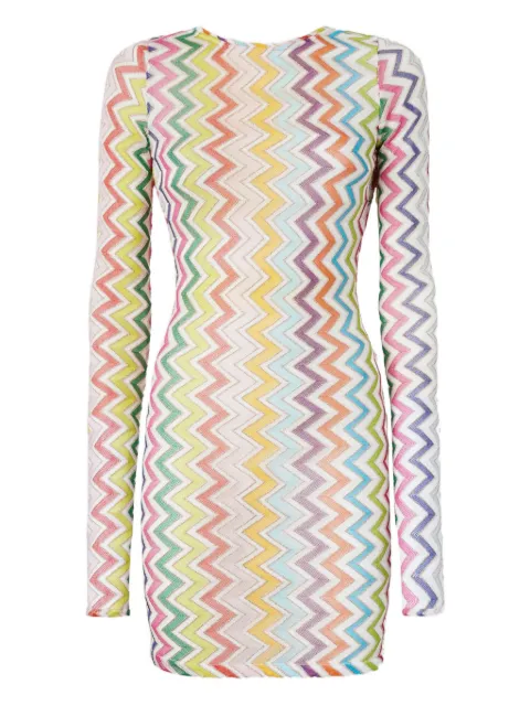 Missoni long-sleeve mini dress White MS25SQ1OBR012R