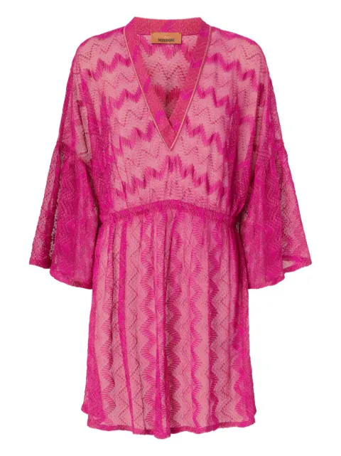 Missoni zigzag-woven mini dress Purple MC22SQ03BR00ZX