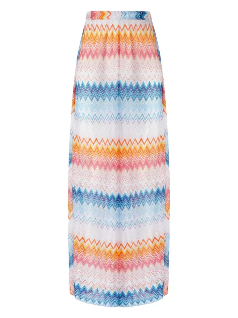 Missoni zigzag lamé trousers Blue MC23SI00BR00ZY