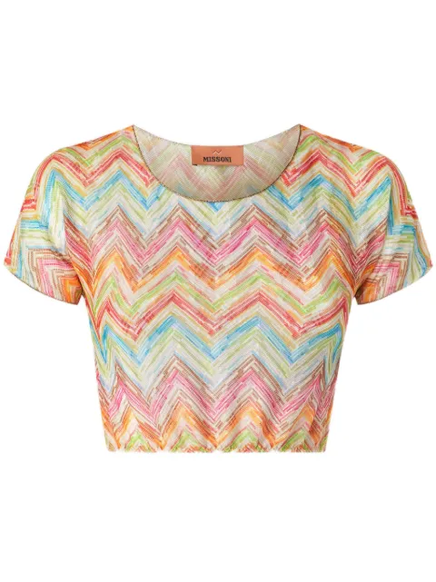 Missoni zigzag-knit top Orange MC25SK00BR010X