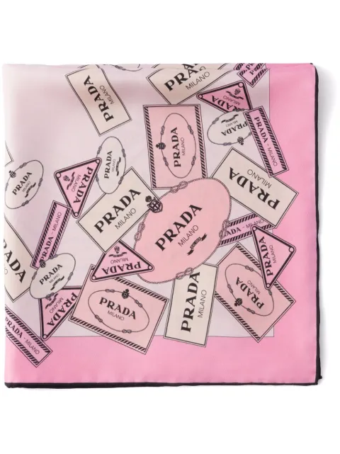 Prada printed twill scarf Pink 1FF0042DGY