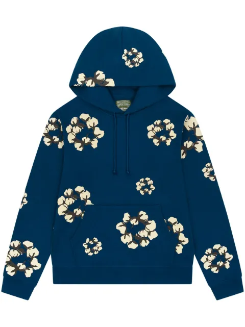 Denim Tears Cactus Tears Wreath hoodie Blue DT044