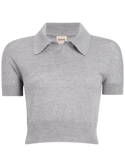 KHAITE Morgane polo top Grey 9747511285