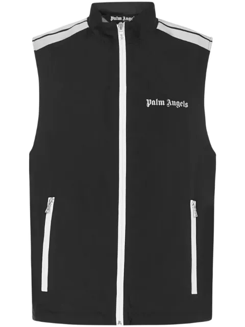 Palm Angels logo-print vest Black PMEA217S22FAB0011003