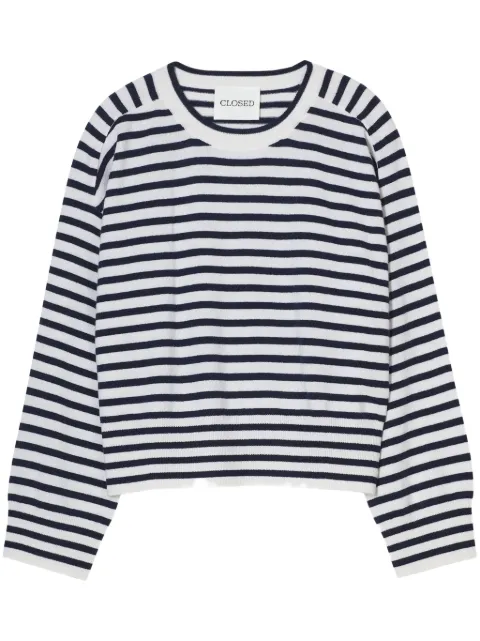 Closed striped cashmere sweater Blue C9640399AST
