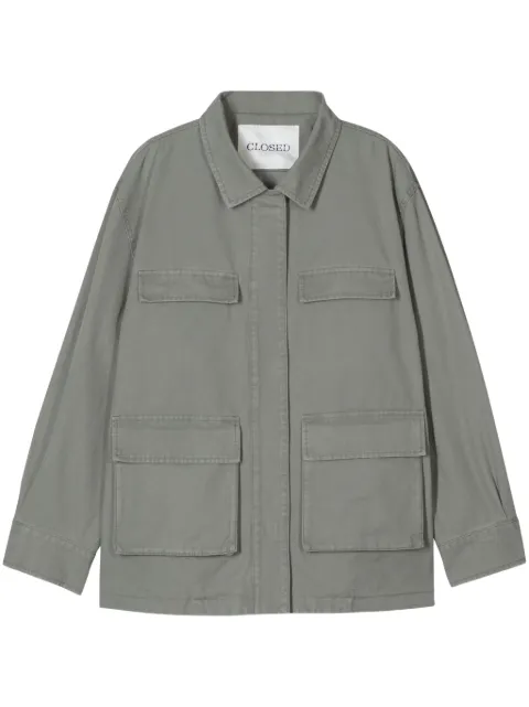 Closed cotton jacket Green C9742261H20