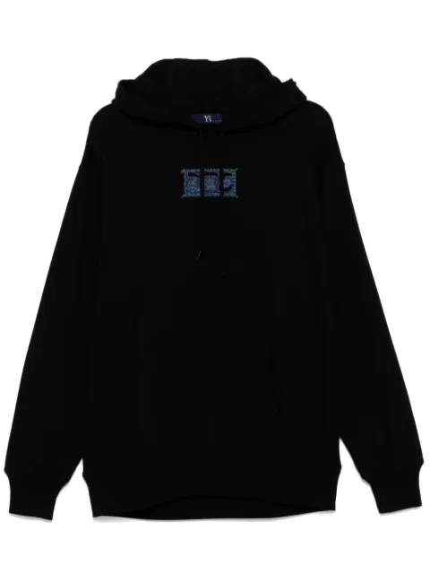 Y's graphic-print hoodie Black YJT41037