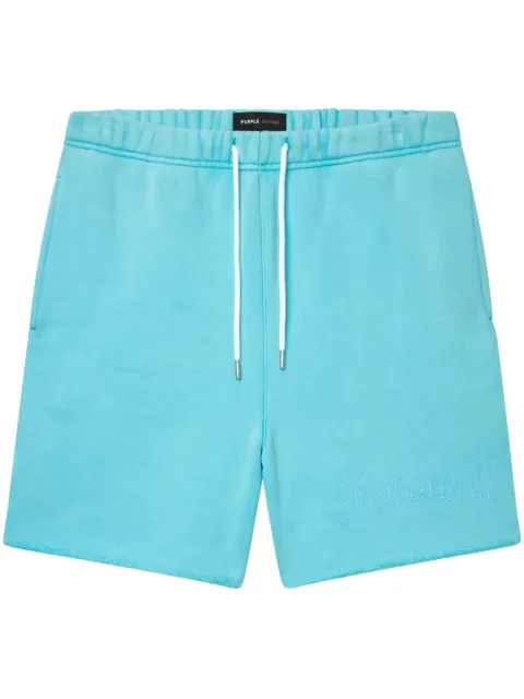 Purple Brand Arched Gothic Wordmark shorts Green P446HCAG225