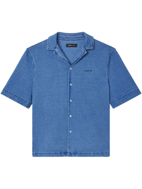 Purple Brand Wordmark shirt Blue M1066CJAB225