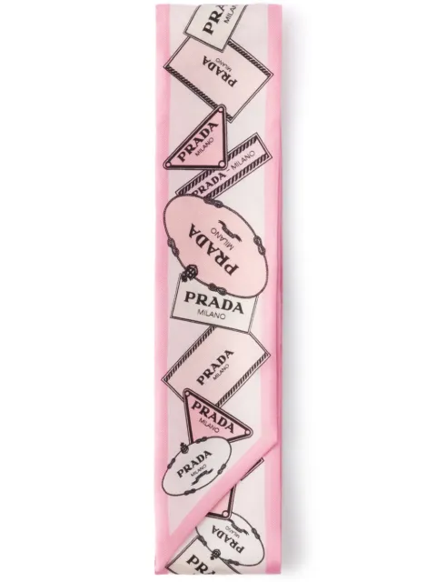 Prada printed twill scarf Pink 1FF0082DGY