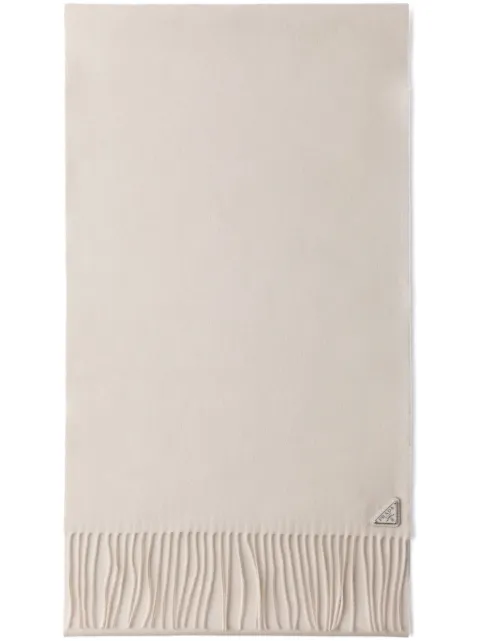Prada fringed scarf Neutrals 1FS0652COP