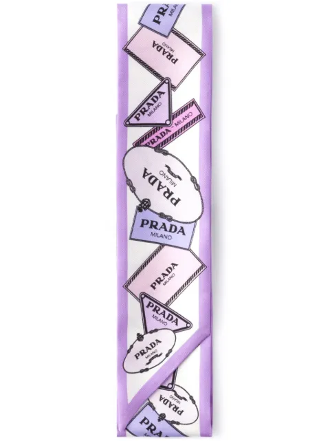 Prada printed twill scarf Purple 1FF0082DGY