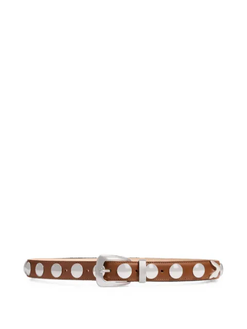 KHAITE Benny studded belt Brown 10014930621