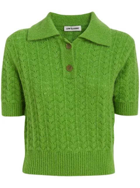 Low Classic knitted T-shirt Green LCFW22TO09763373