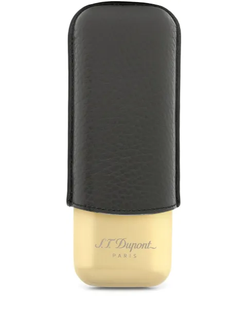 S.T. Dupont leather cigar case Green 183269