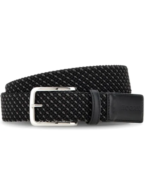 Hogan leather-trim belt Black KFMC00P1100A26
