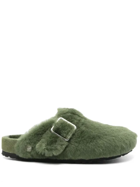 Birkenstock Boston 1774 shearling slippers Green 1029943