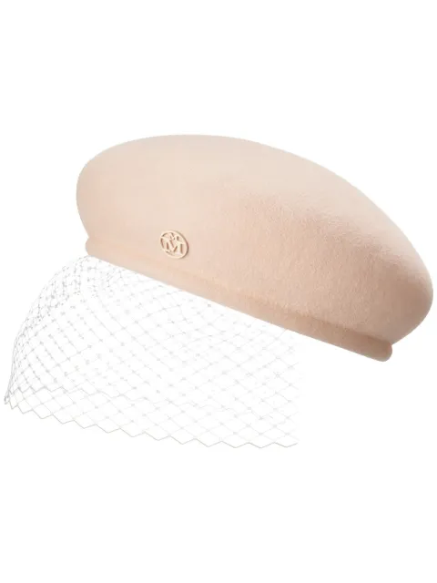 Maison Michel New Bonnie Veil beret Neutrals 1088028002
