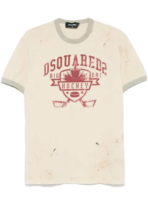 DSQUARED2 logo-print T-shirt Neutrals S71GD1446D20035