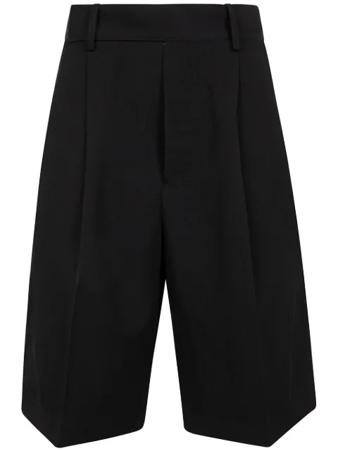 Yohji Yamamoto cotton knee-length shorts Black FTP50100