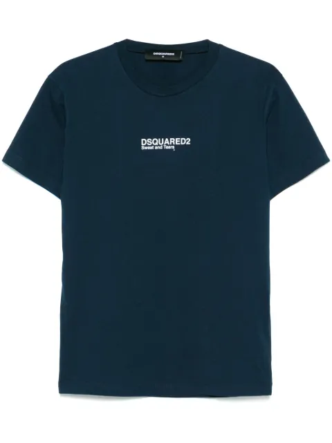 DSQUARED2 logo-print T-shirt Blue S74GD0946D20020