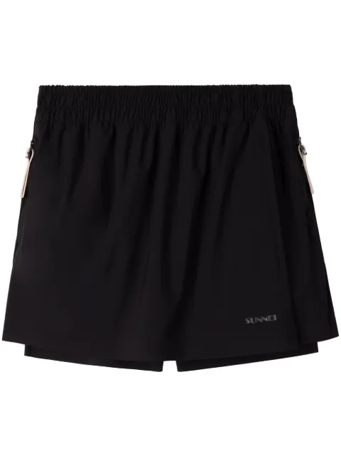 Sunnei elastic mini skort Black RTWWSKR015NYL072001BLACK