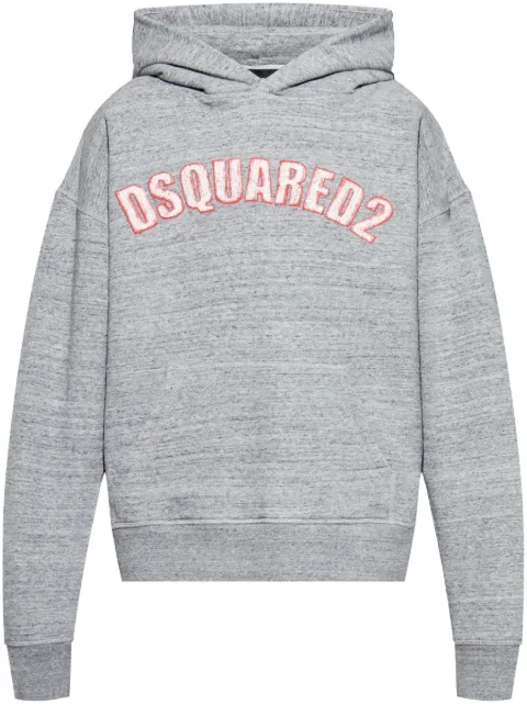 DSQUARED2 logo-embroidered hoodie Grey S74GU0857S25463