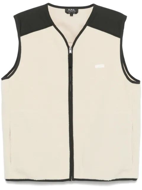 A.P.C. faux-shearling vest Neutrals PSAIFM32006